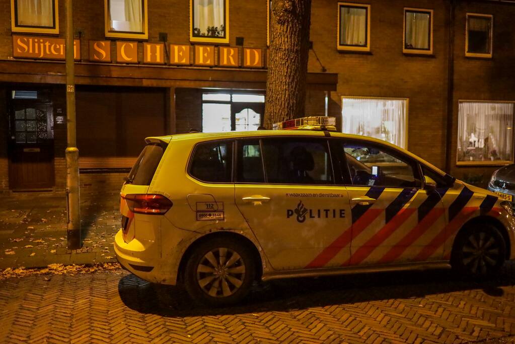 Overval op slijterij, politie doet onderzoek