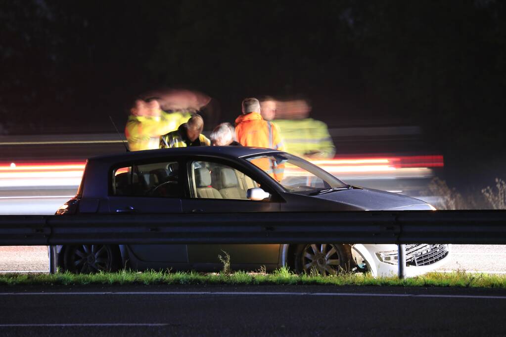Flinke file na aanrijding met vrachtwagen