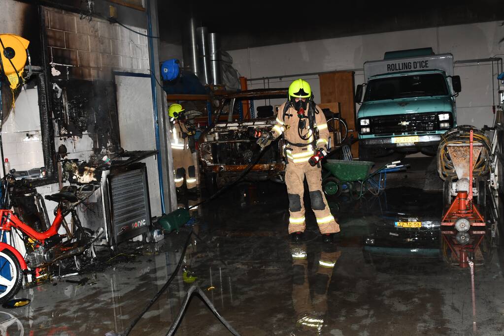 Brand in werkplaats snel onder controle