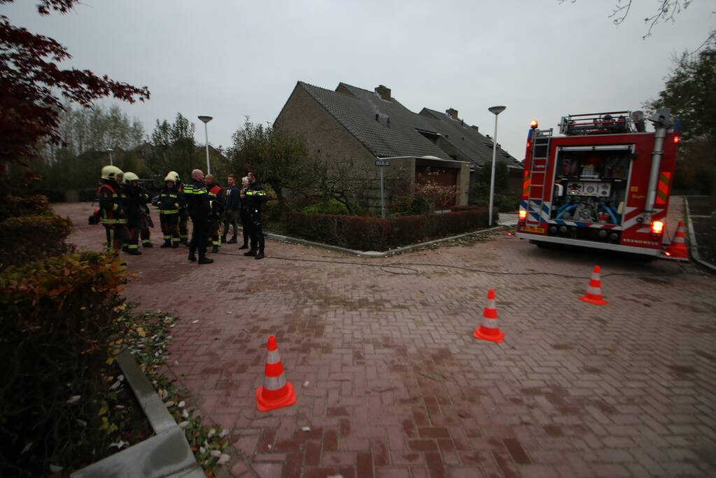 Gaslekkage bij werkzaamheden in voortuin