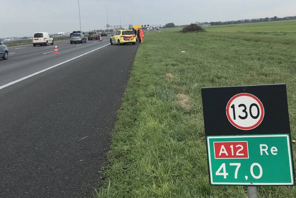 Drukte op de snelweg door ongeval met meerdere voertuigen