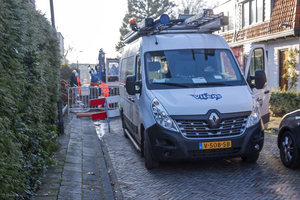 Waterleiding kaduuk na graafwerkzaamheden