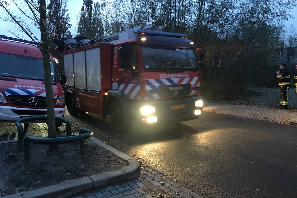 Veel brandweer bij instortingsgevaar oefening
