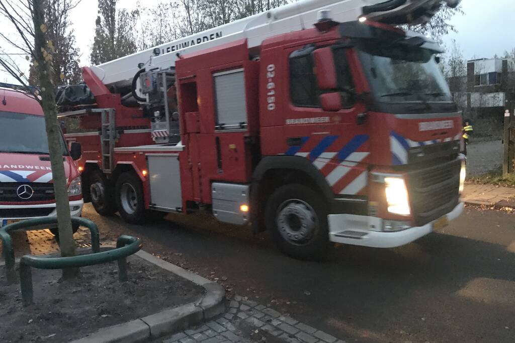 Veel brandweer bij instortingsgevaar oefening