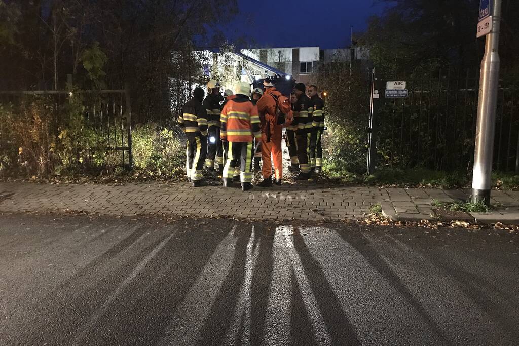 Veel brandweer bij instortingsgevaar oefening
