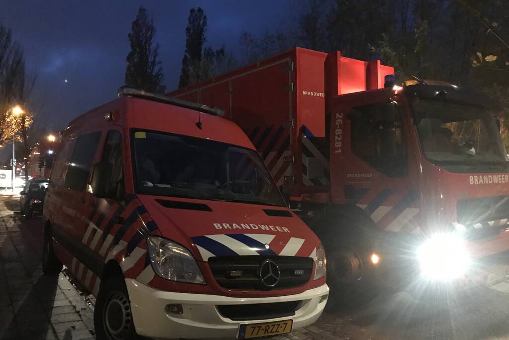 Veel brandweer bij instortingsgevaar oefening