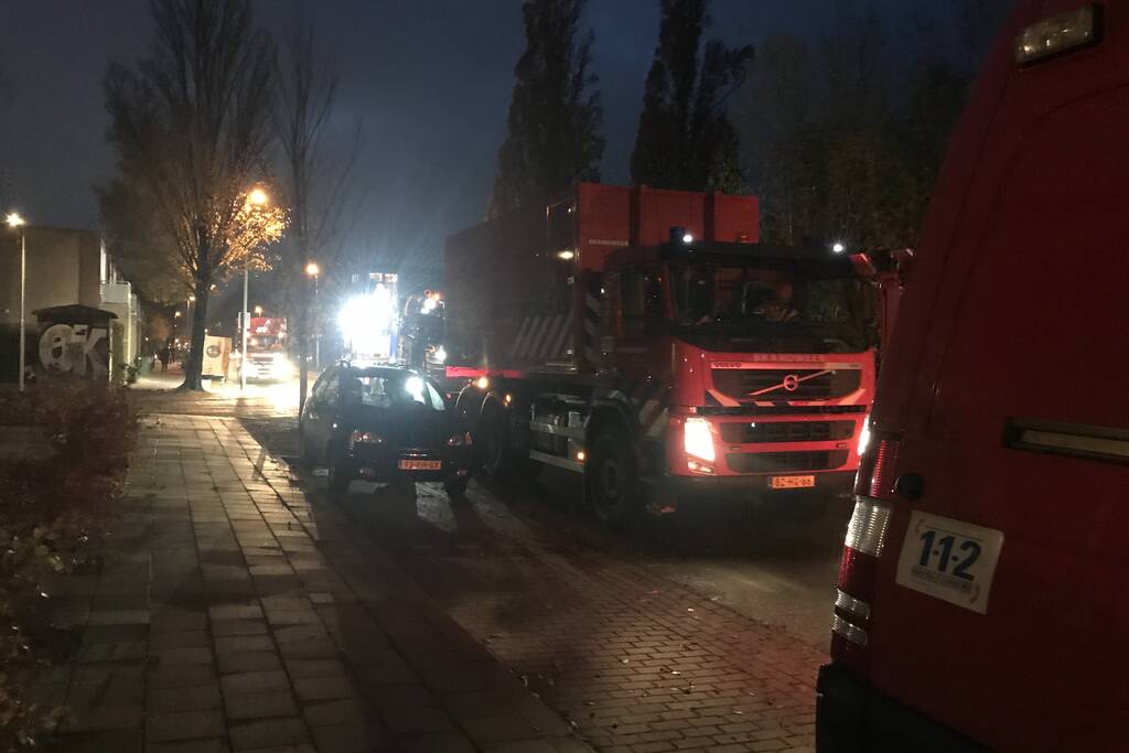 Veel brandweer bij instortingsgevaar oefening
