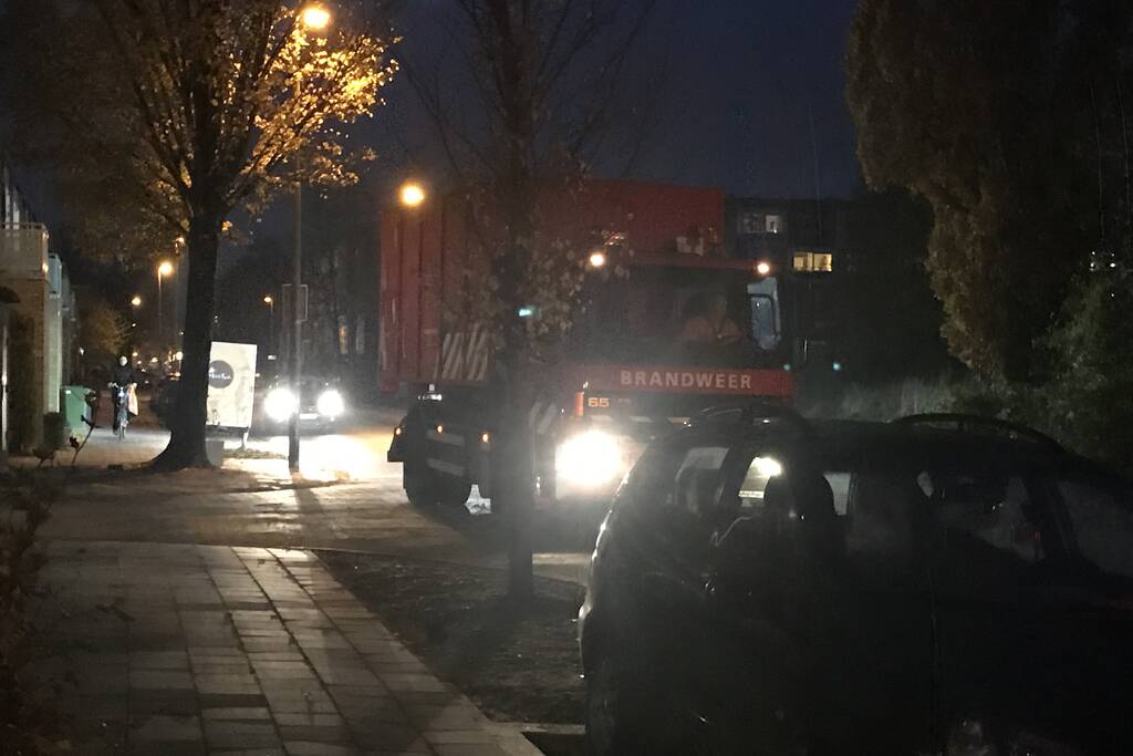 Veel brandweer bij instortingsgevaar oefening