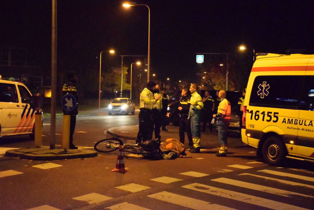 Fietser gewond na aanrijding met auto