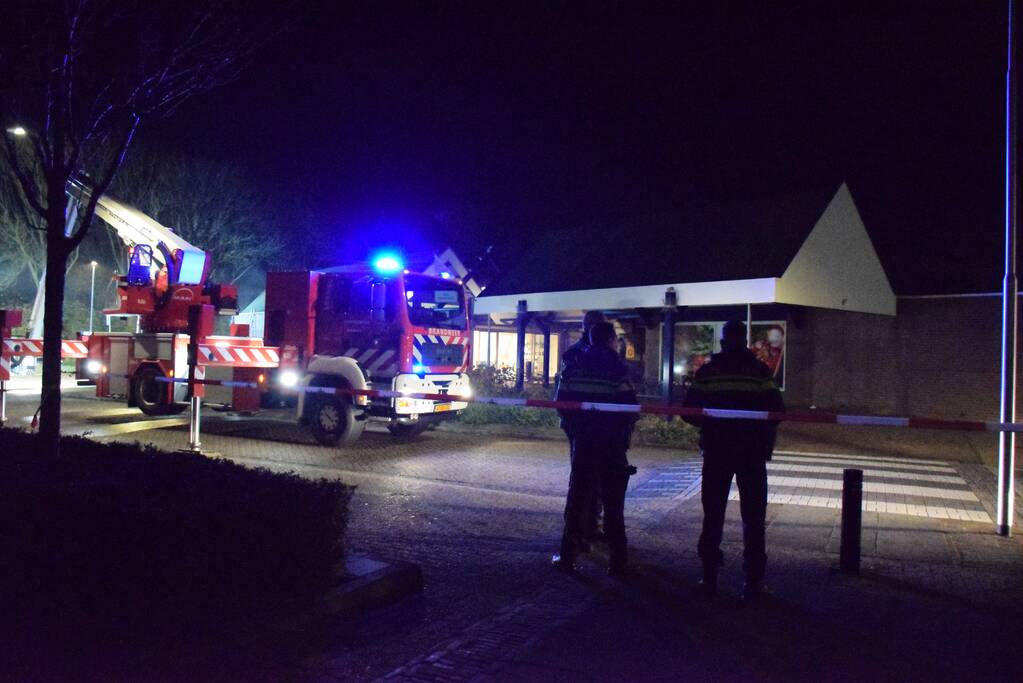 Brand in MCD supermarkt