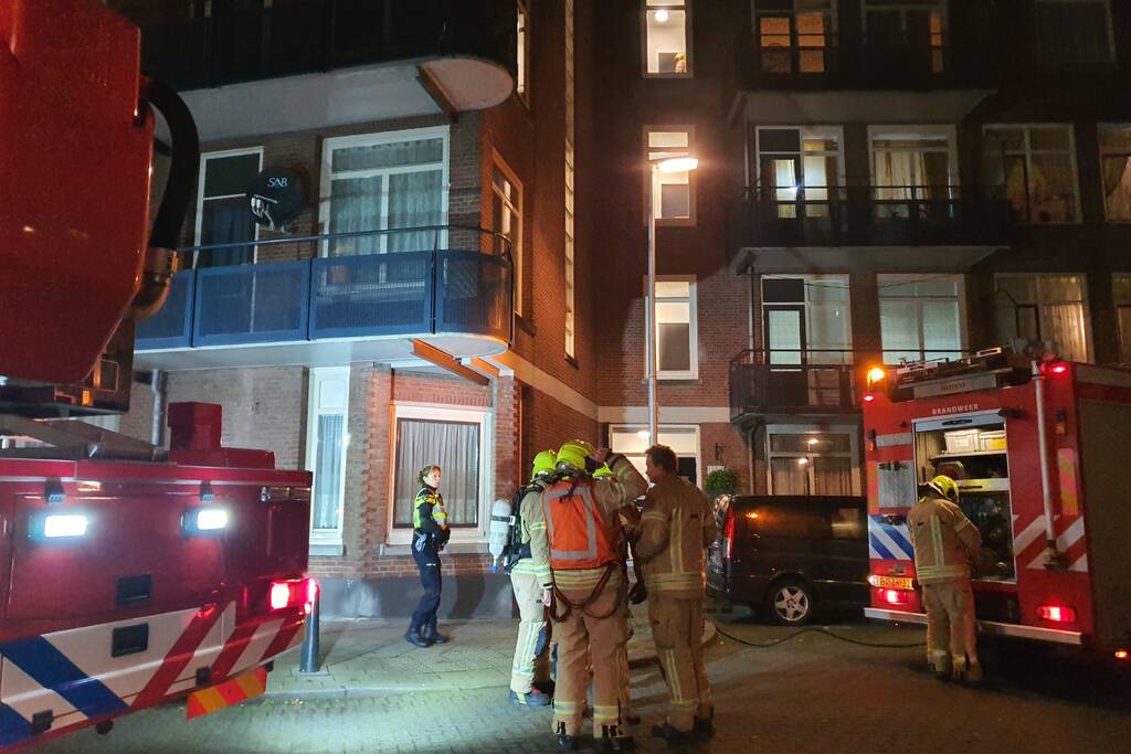 Rookontwikkeling bij brand in appartement