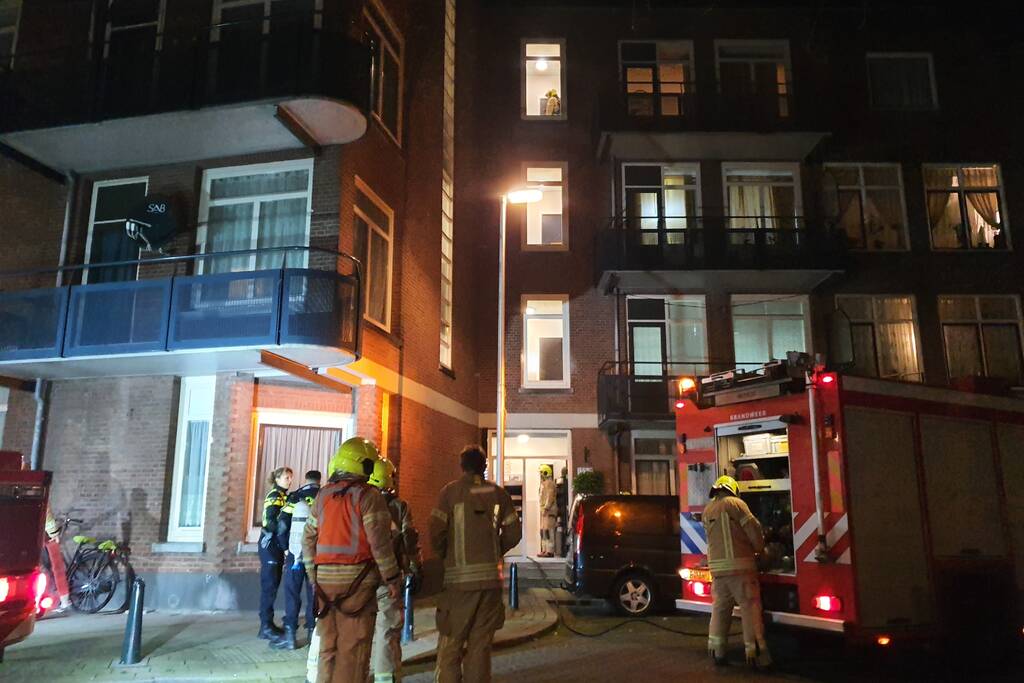Rookontwikkeling bij brand in appartement