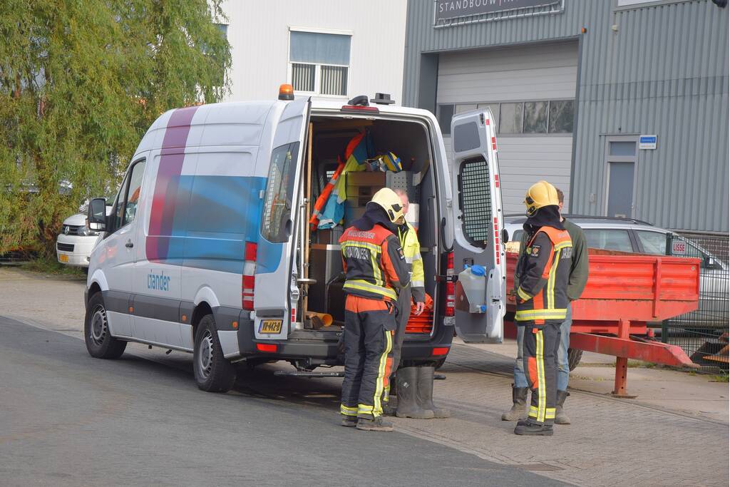 Gaslucht uit riolering op industrieterrein