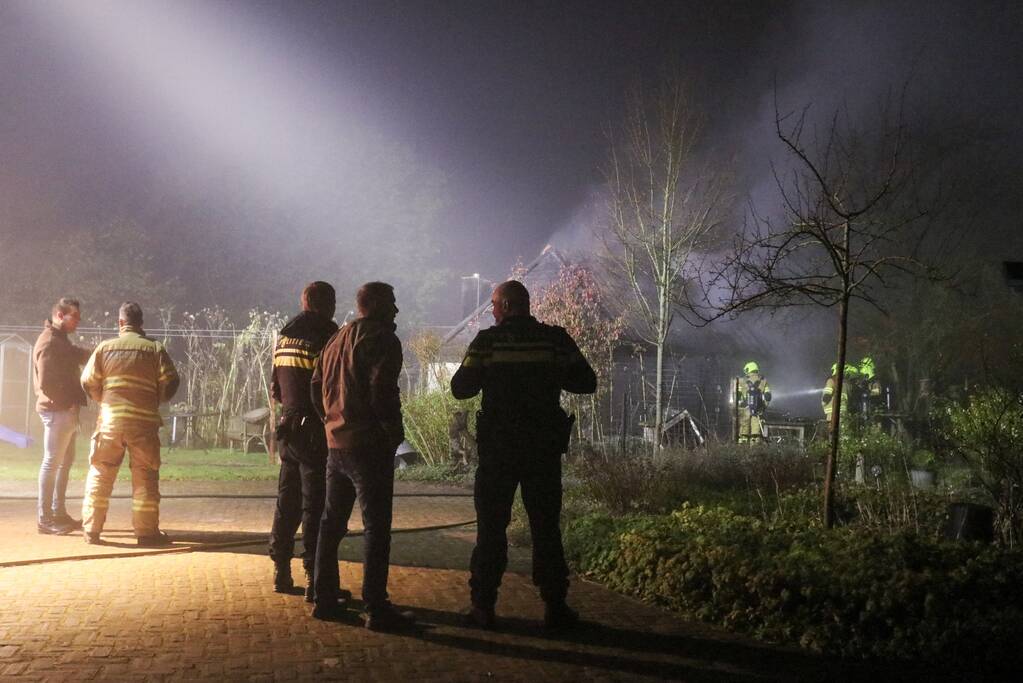 Schuurtje verwoest na brand