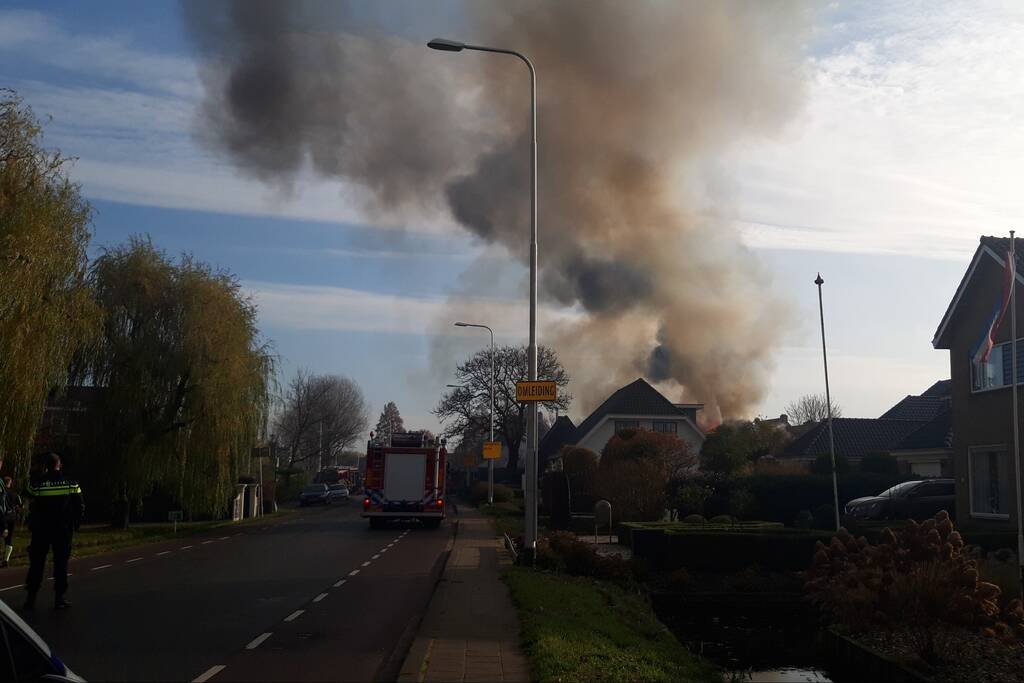 Grote brand in boerderij