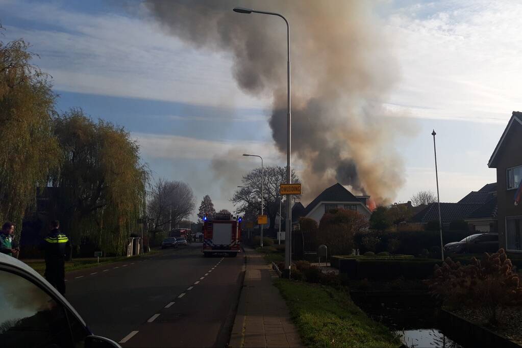 Grote brand in boerderij