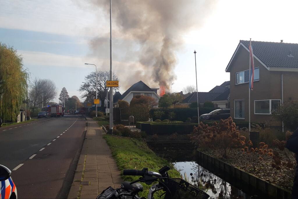 Grote brand in boerderij