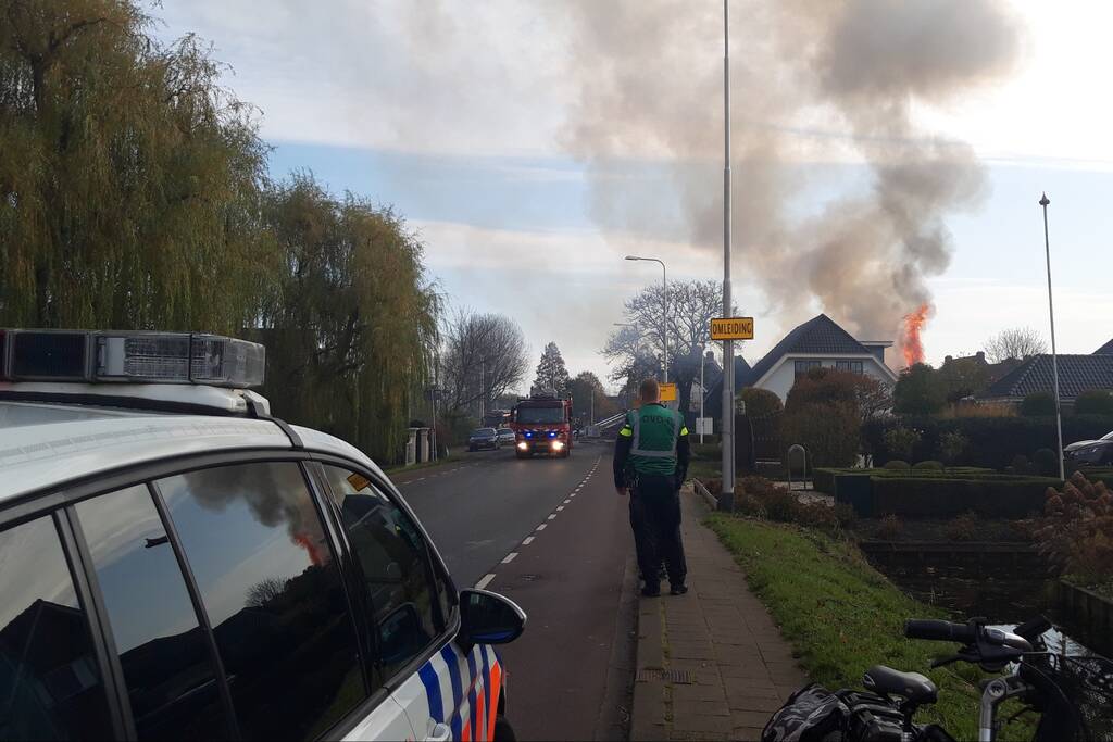 Grote brand in boerderij