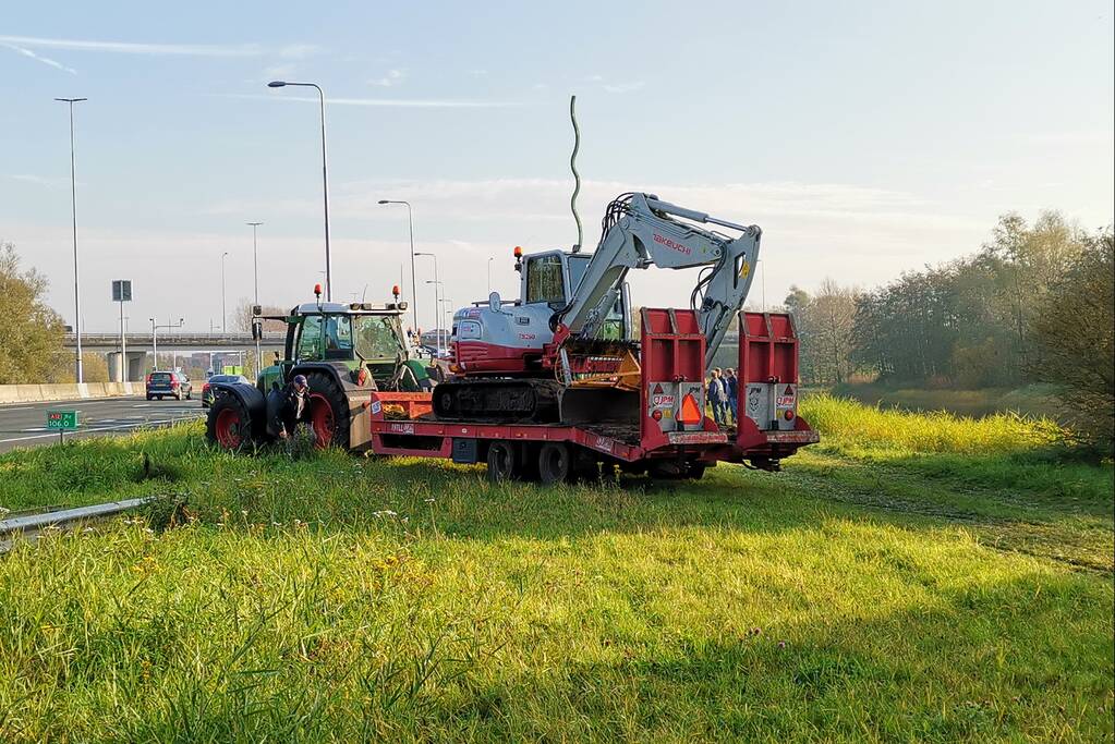 Boerenprotest knooppunt Maanderbroek