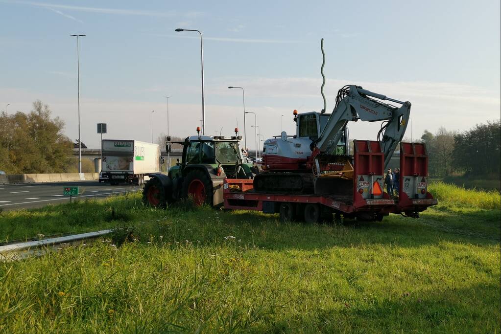 Boerenprotest knooppunt Maanderbroek