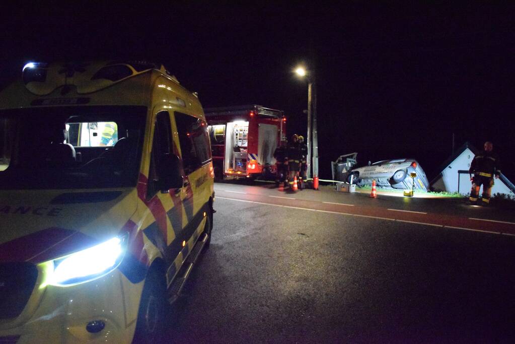 Pizzakoerier balanceert op de afgrond