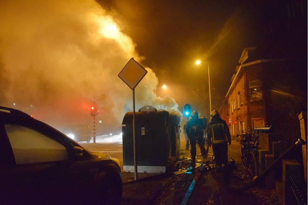 Flinke rookontwikkeling bij containerbrand