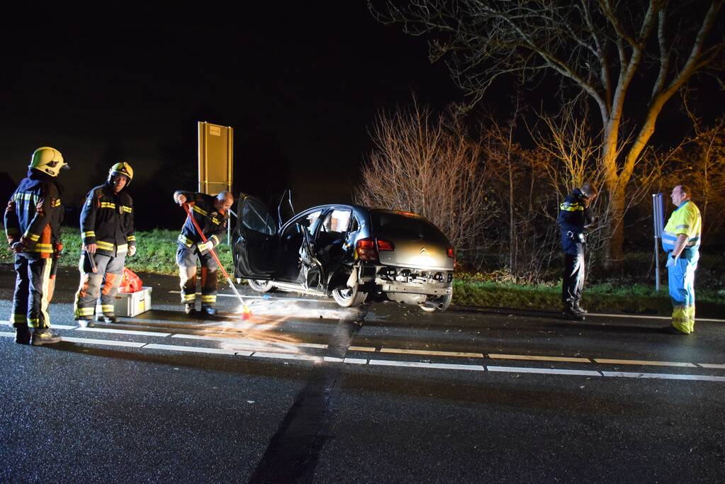 Flinke schade na aanrijding tegen boom