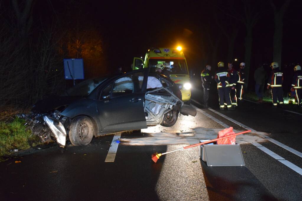Flinke schade na aanrijding tegen boom