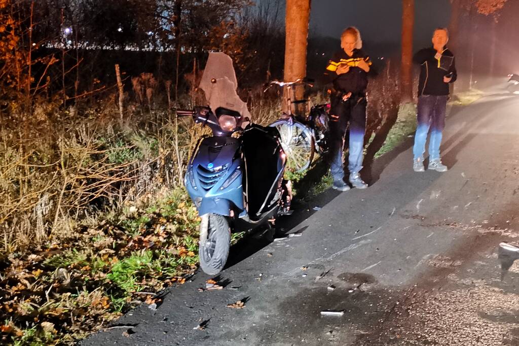 Fietser en brommerrijder gewond na botsing