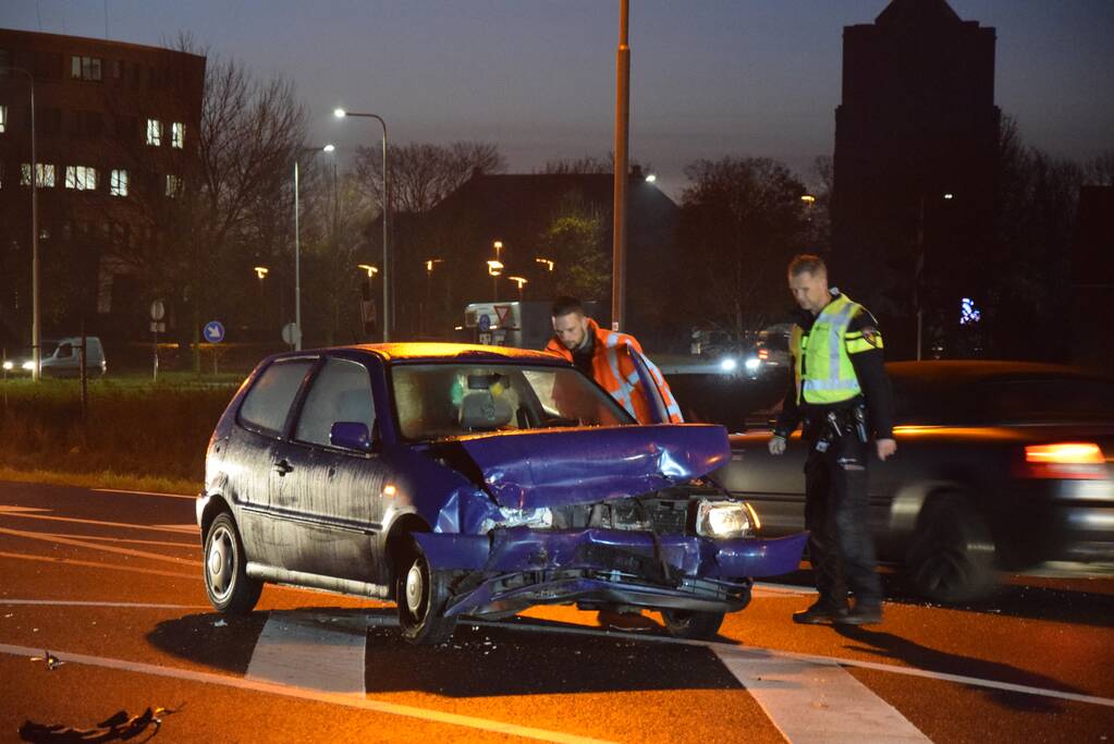 Veel schade bij frontale botsing