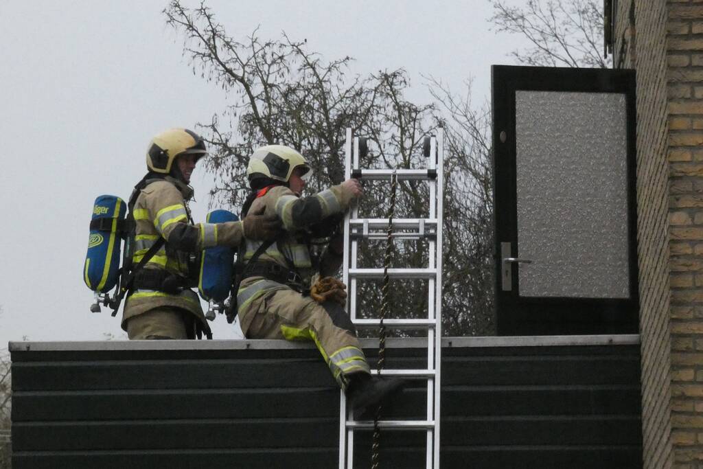 Smeulend materiaal in wasdroger zorgt voor inzet brandweer