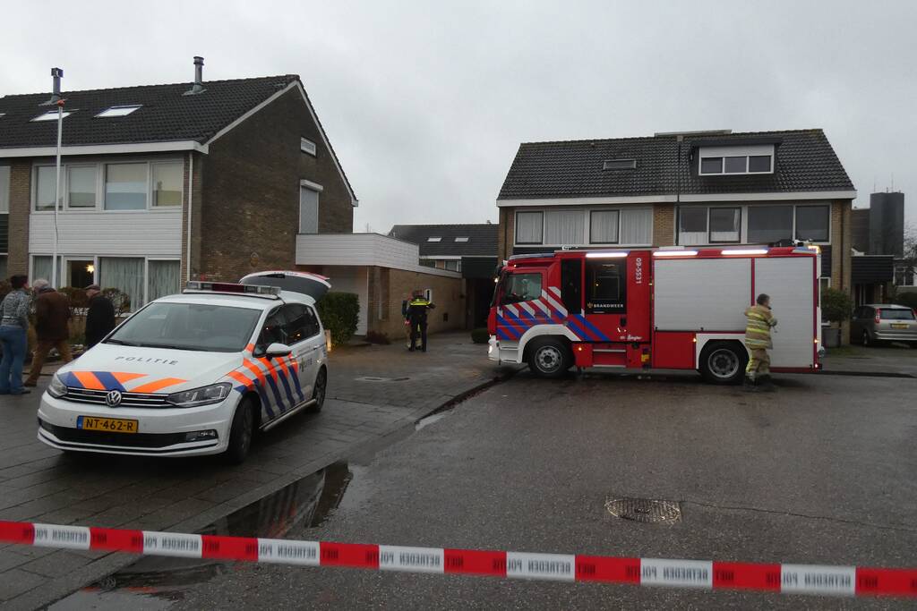 Smeulend materiaal in wasdroger zorgt voor inzet brandweer