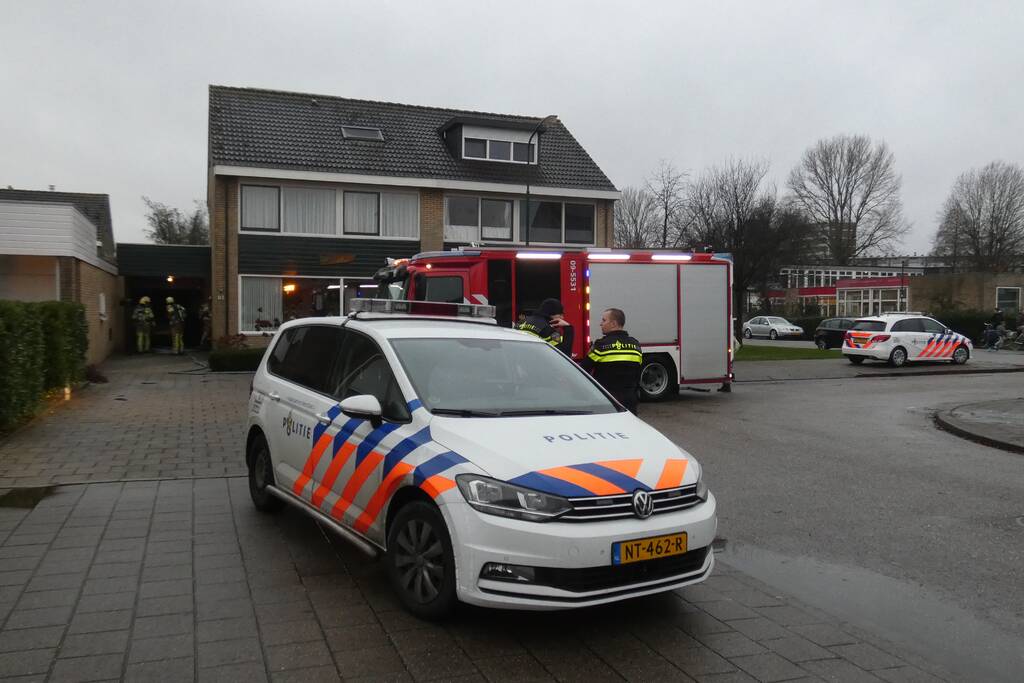Smeulend materiaal in wasdroger zorgt voor inzet brandweer