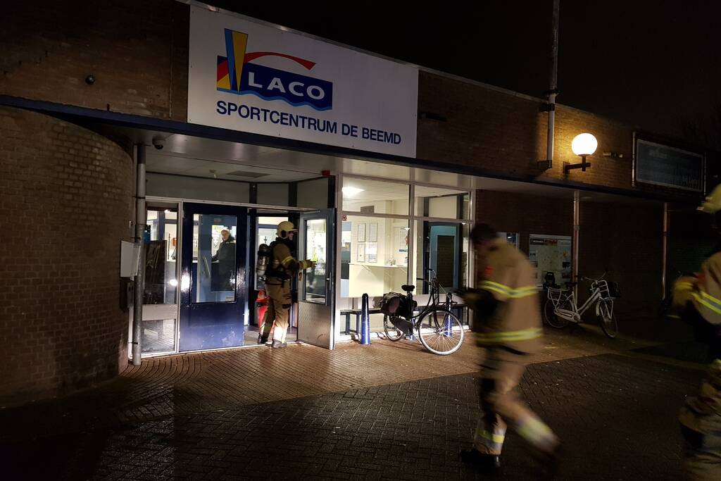 Brandlucht in Laco sportcentrum