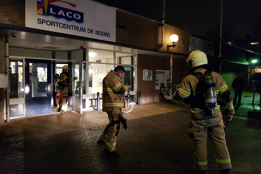 Brandlucht in Laco sportcentrum