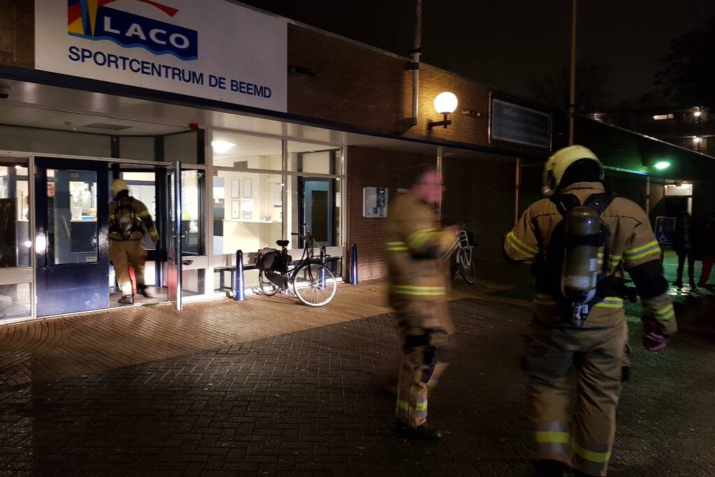 Brandlucht in Laco sportcentrum