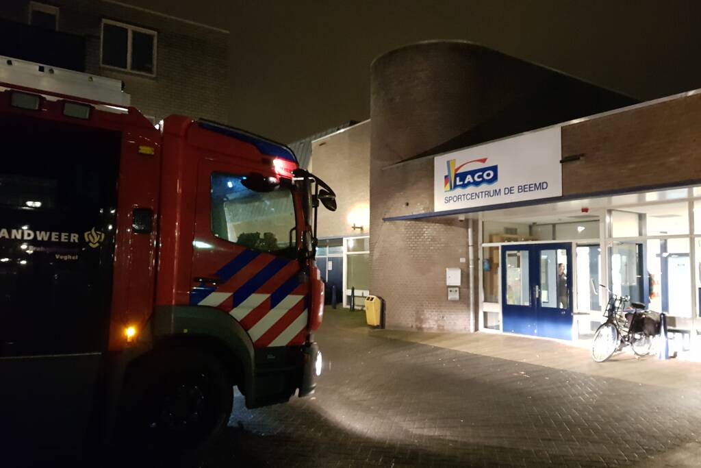 Brandlucht in Laco sportcentrum