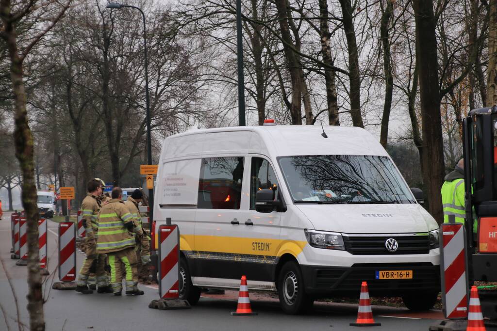 Gasleiding kapot getrokken bij graafwerkzaamheden