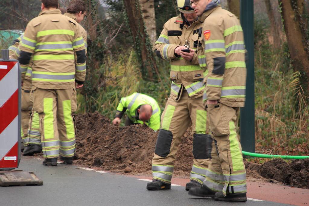 Gasleiding kapot getrokken bij graafwerkzaamheden