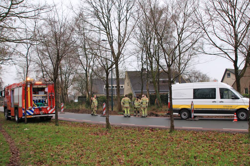 Gasleiding kapot getrokken bij graafwerkzaamheden