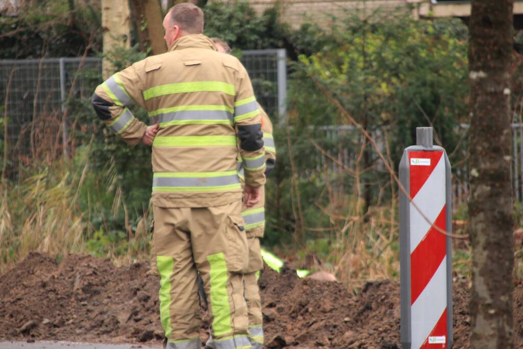 Gasleiding kapot getrokken bij graafwerkzaamheden