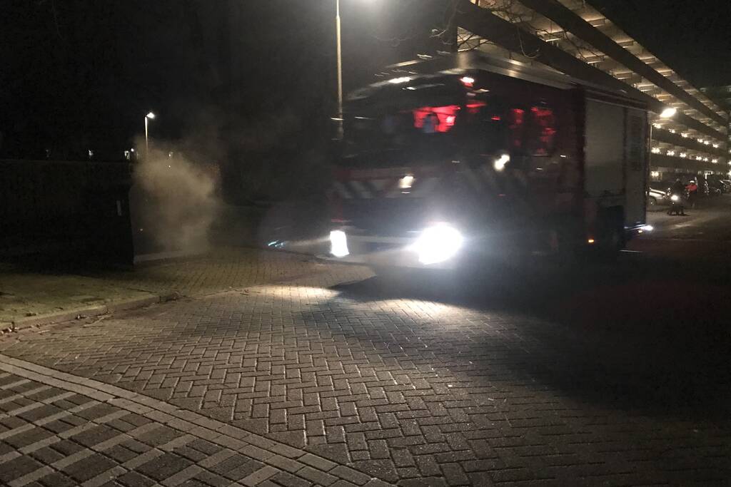Container in brand gestoken