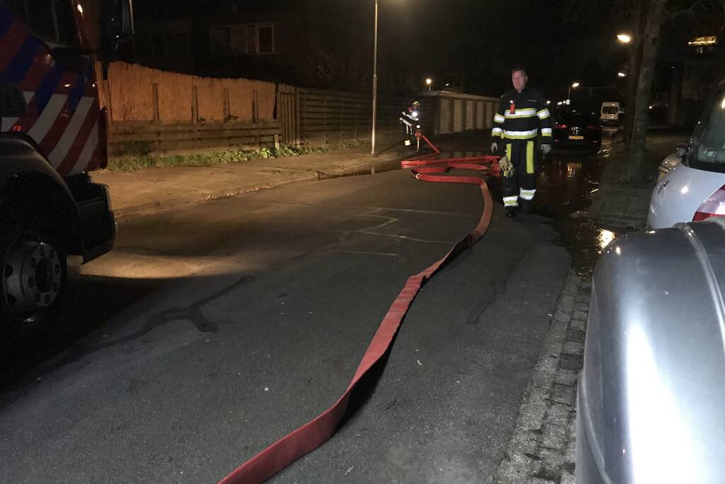 Container in brand gestoken