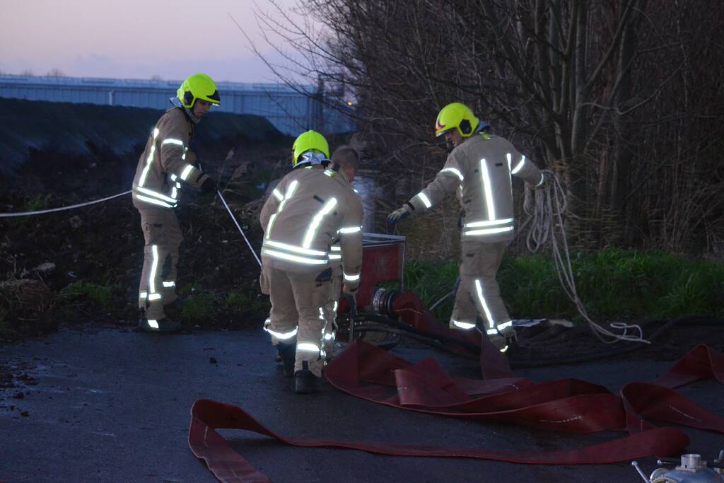 Brand in composthoop lastig te blussen