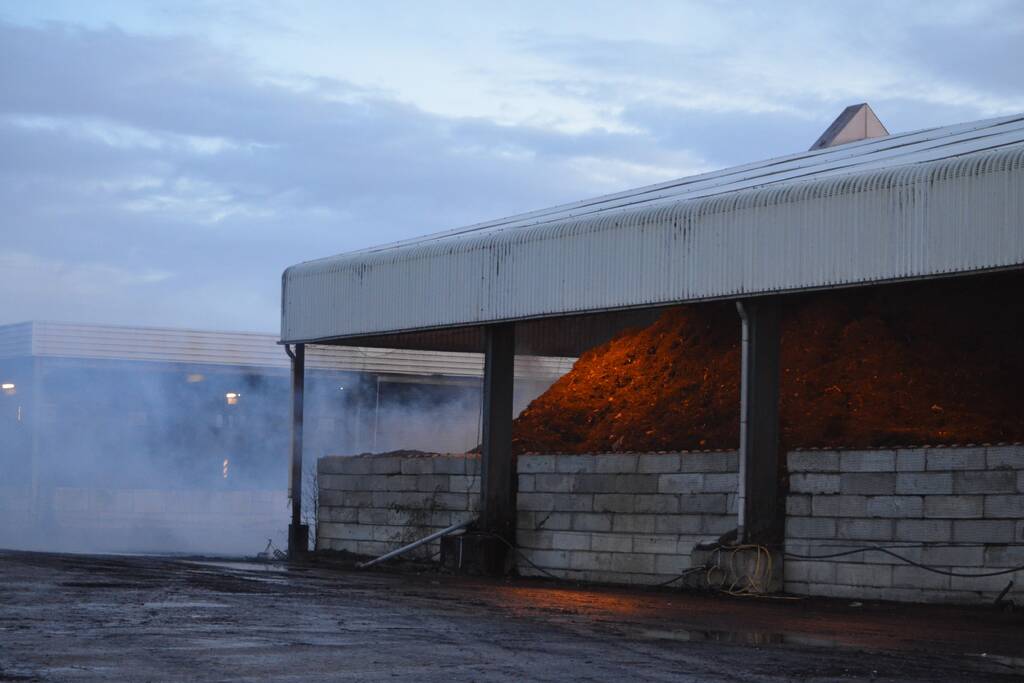 Brand in composthoop lastig te blussen