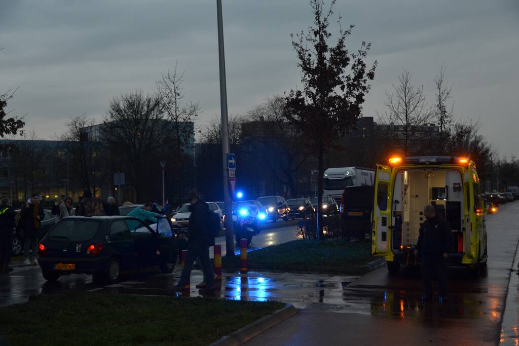 Overstekende fietser aangereden