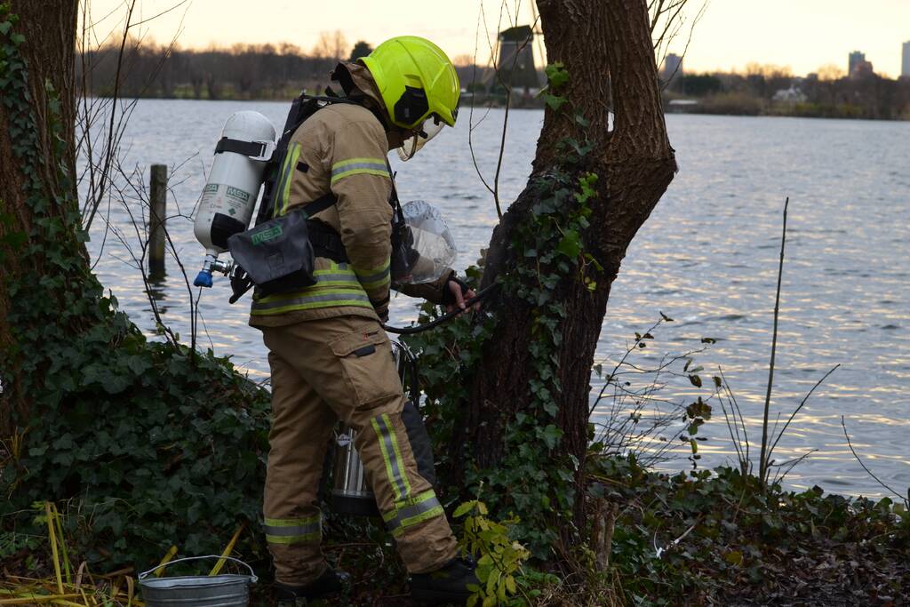 Wilgenboom vliegt in brand Prinses Beatrixplantsoen