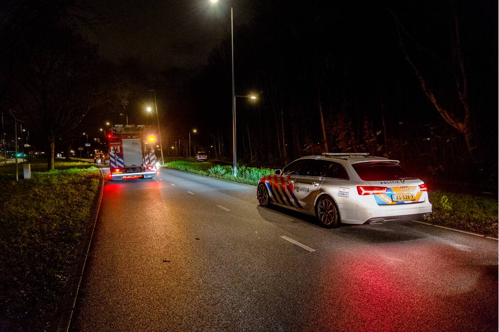 Flinke schade na botsing met lantarenpaal