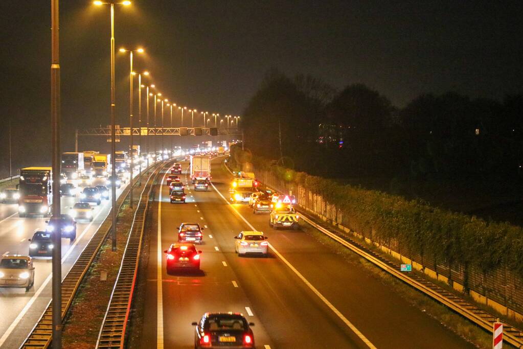 Kop-staartaanrijding in lange files door boerenprotest
