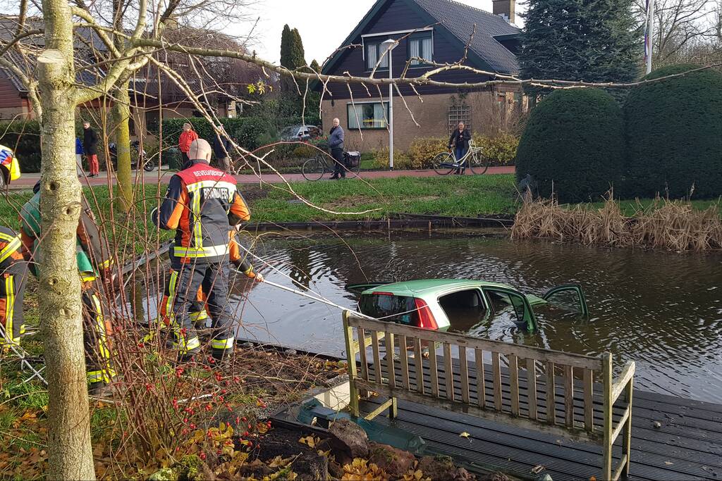 Auto te water geraakt
